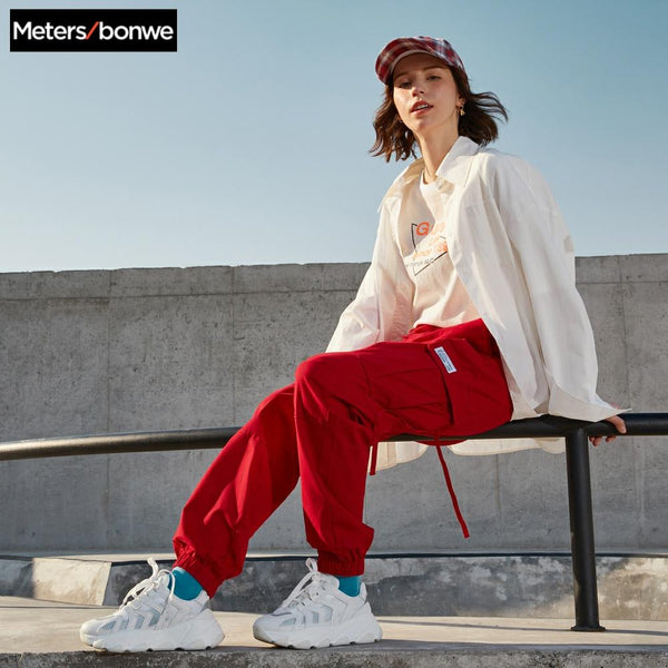Metersbonwe Women Solid Colour Blouses 2020 New Fashion Loose Casual Street shirt Oversize Tops
